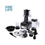 One Life Food Process 1300-Watt 3 Liter Bowl FP1300S -Stainless black Amara onlinestore (1)