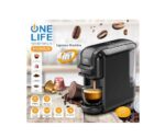 One life Espresso Machine Multi Capsule Coffee Maker 4 in 1 ES90RB -Red & Black amara onlinestore-5