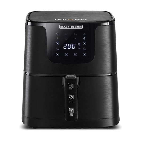 Black & Decker Digital Air Fryer 5.8 Liters 1700 Watt AF700-B5- Black