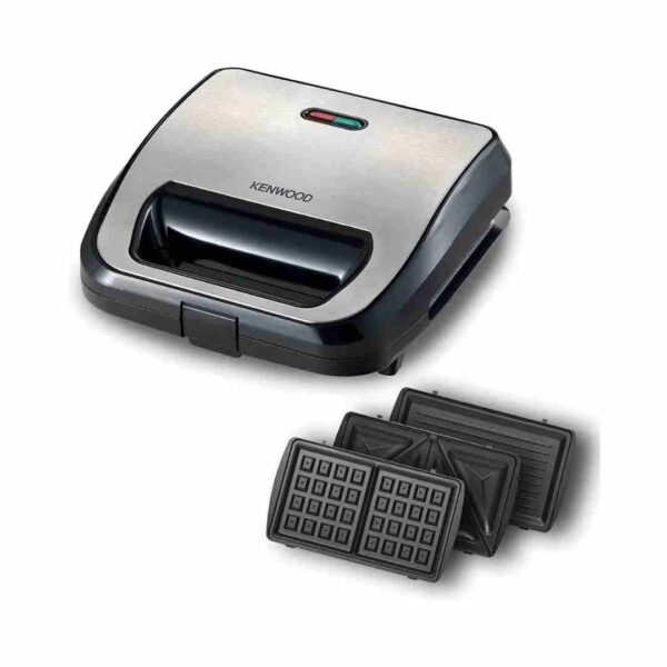 Kenwood Sandwich Maker and Waffle Grill- SMM02- Silver Black