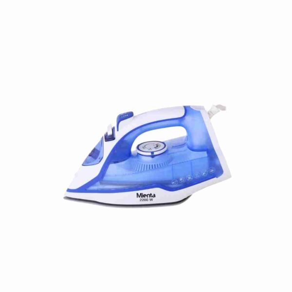 Mienta Steam Iron Ceramic Base 2200 W SI181438A -White Blue