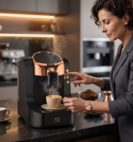 ⁦ماكينة تحضير القهوة التركية وان لايف 750 وات TC70G أسود -ذهبي -1لتر⁩ - الصورة ⁦4⁩