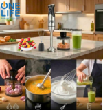 ⁦مجموعة هاند بلندر وان لايف 1500 وات كبه 500مل HB1500SI – استانلس ستيل⁩ - الصورة ⁦4⁩
