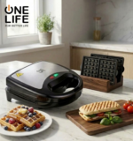 One Life Sandwich Maker, Waffle, Grill 800-Watt SM33SI-Stainless