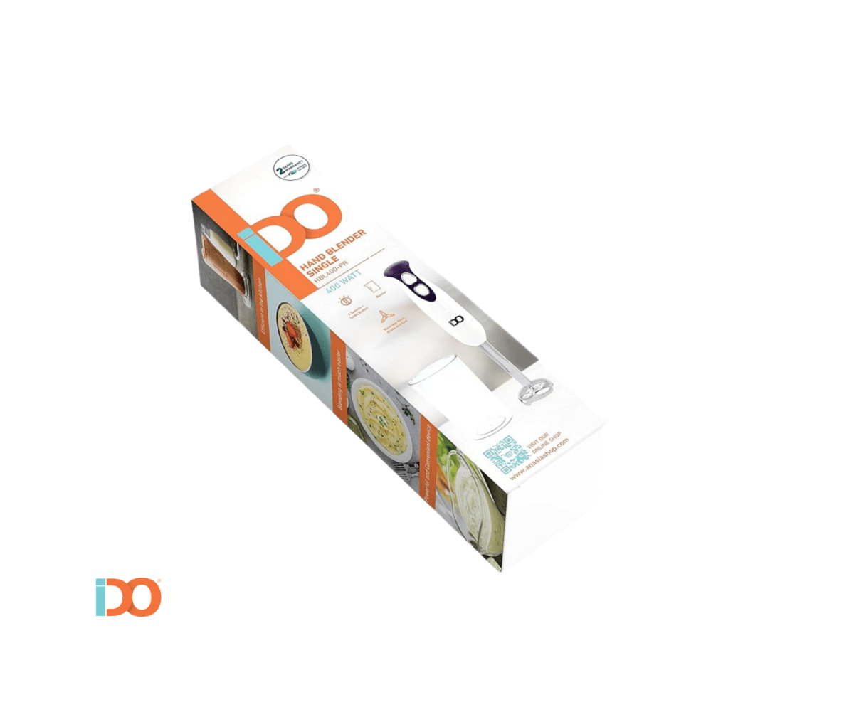 IDO Hand Blender, 400W, 600Ml, HBL400-PR -Whit - Image 2