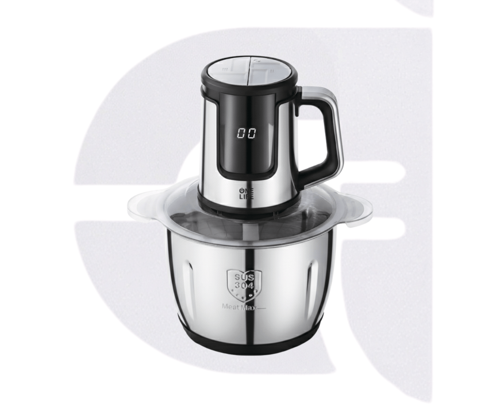 One Life, Chopper, Digital, 700W, 3 Liters, CH703DS - Stainless amara onlinestore (2) One Life, Chopper, Digital, 700W, 3L, CH703DS -Stainless steel - الصورة 1