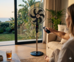 ⁦One Life Stand Fan, 18 Inch, 6 Feathers, Sf319-D-Remote Control⁩ - الصورة ⁦2⁩