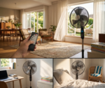 ⁦One Life Stand Fan, 18 Inch, 6 Feathers, Sf319-D-Remote Control⁩ - الصورة ⁦4⁩