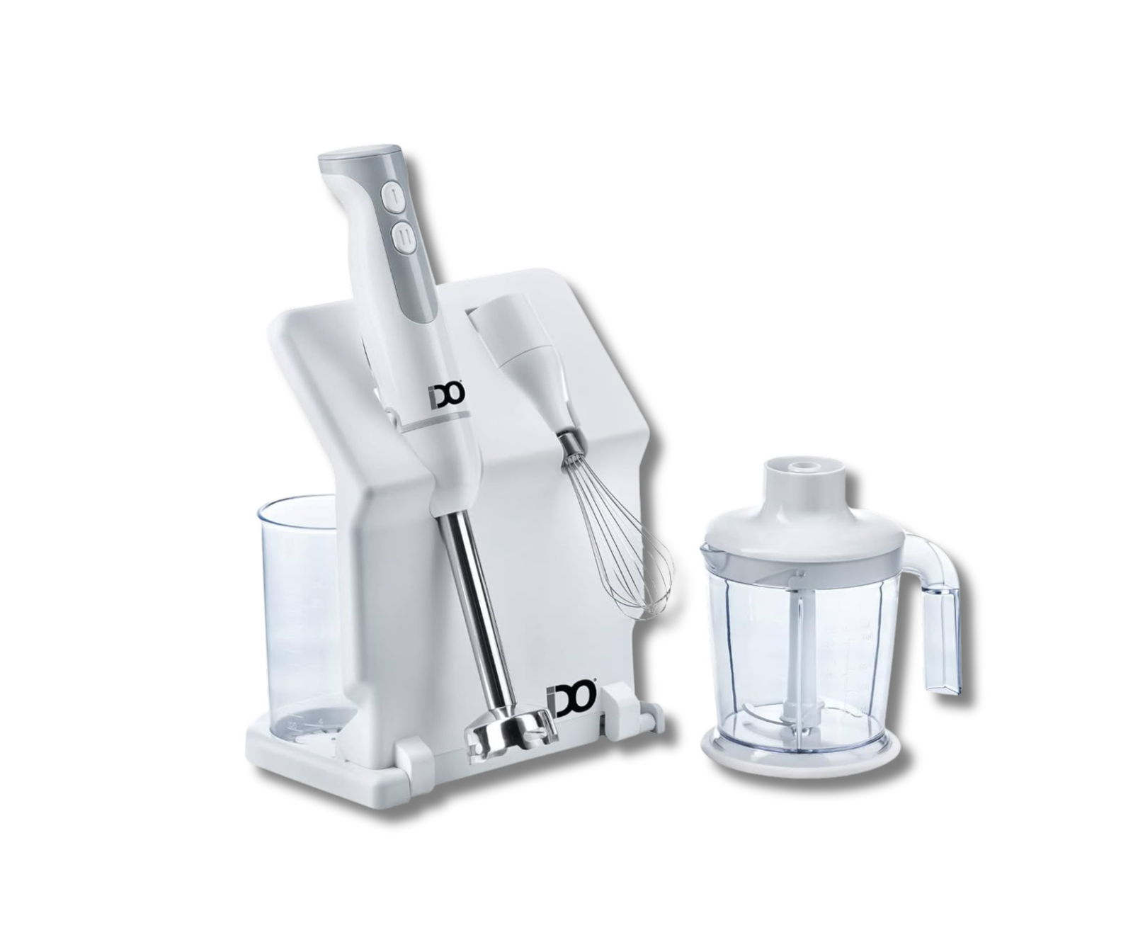 IDO Multifunction Hand Blender, 800 Watt, HBLG800-WH- White amara onlinestore (1) مجموعة هاند بلندر ايدو ، 800 واط، HBLG800-WH-ابيض - الصورة 1