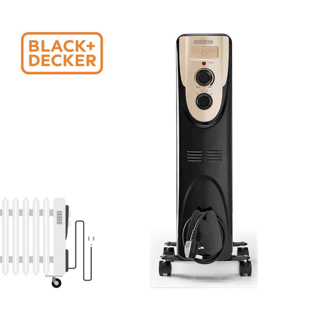 Black & Decker Oil Radiator Heater 1500 W OR070D-B5- Black amaraonlinestore (1)