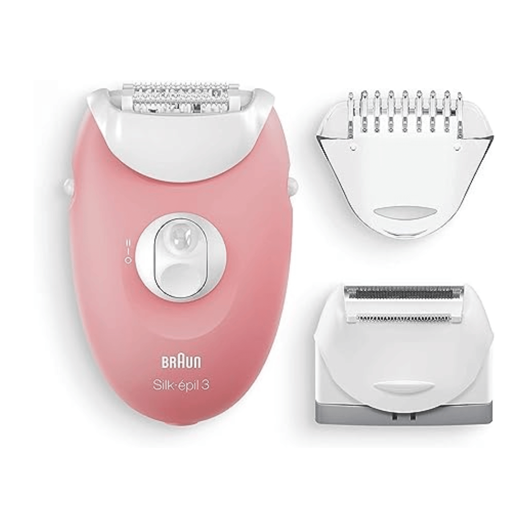 Braun silk-epil 3 SE 3-440 starter 3-in-1 hair removal epilator WhitePinkClear