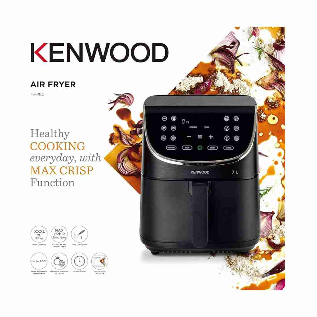 Kenwood Healthy Fryer 7L 1800W HFP80.000BK -Black amara Kenwood (1)