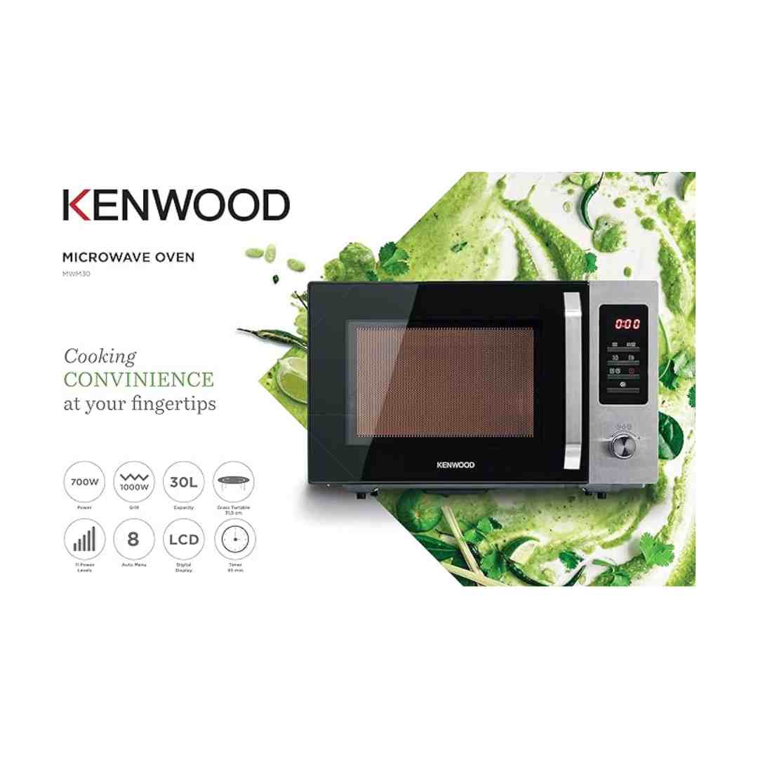 Kenwood Microwave With Grill 30 L 1000W digital MWM30.000BK- Silver amara onlinestore (3)