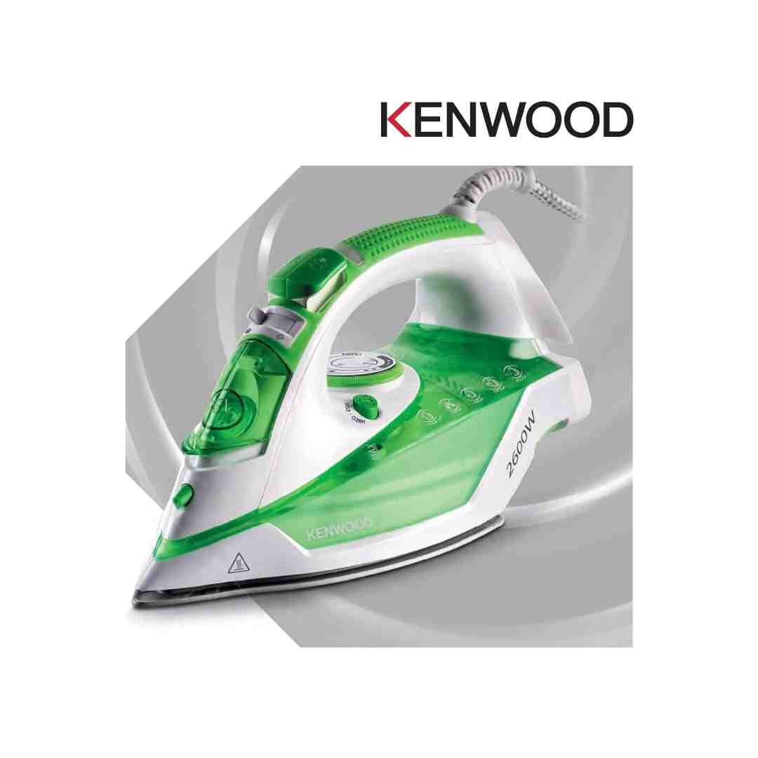 Kenwood Steam Iron 2600Watt Ceramic Base STP70.000WG - White Green- amara onlinestore (1)