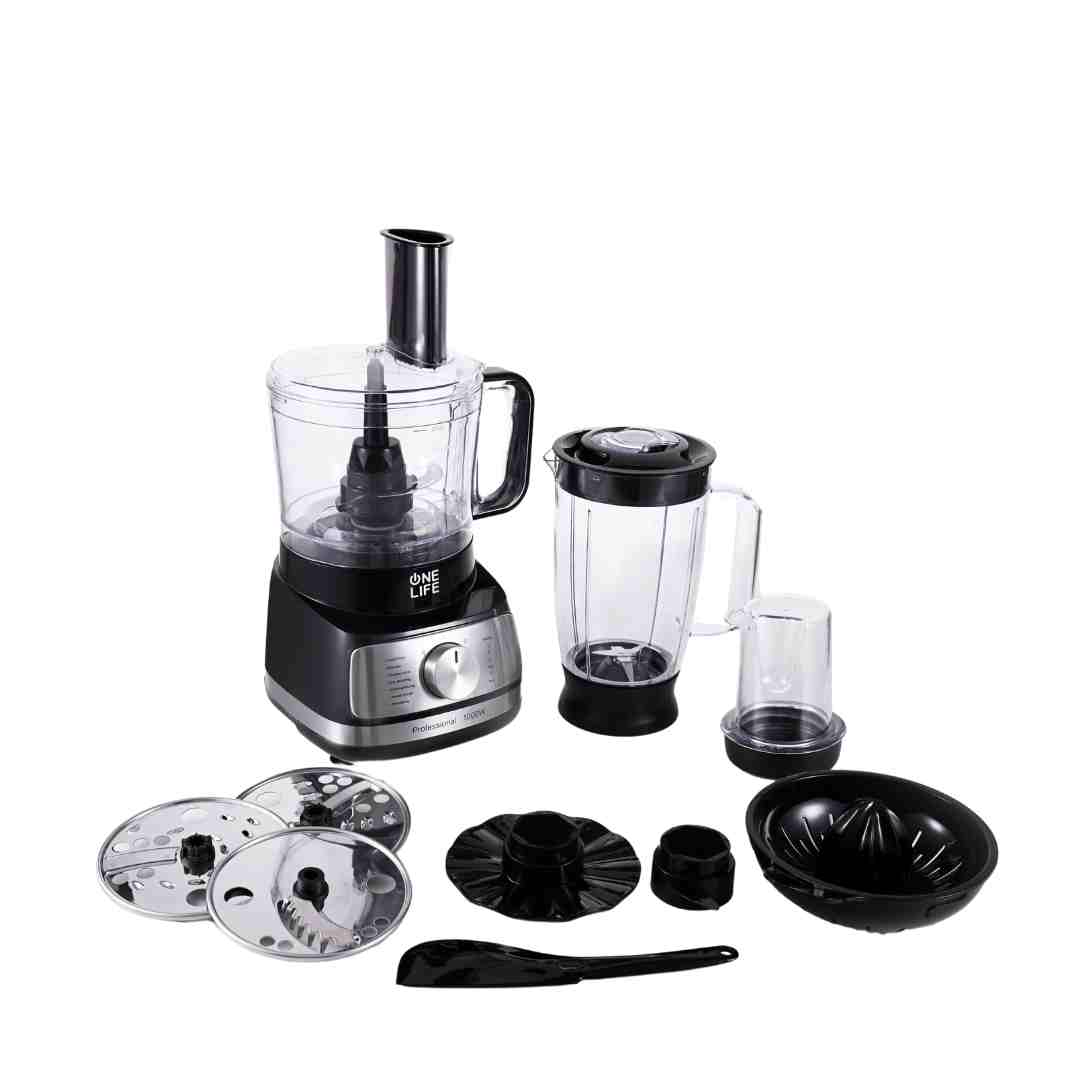 One Life Food Process 1000 Watt 2 Liter Bowl FP1001BS black- Stainless Amara onlinestore (4)