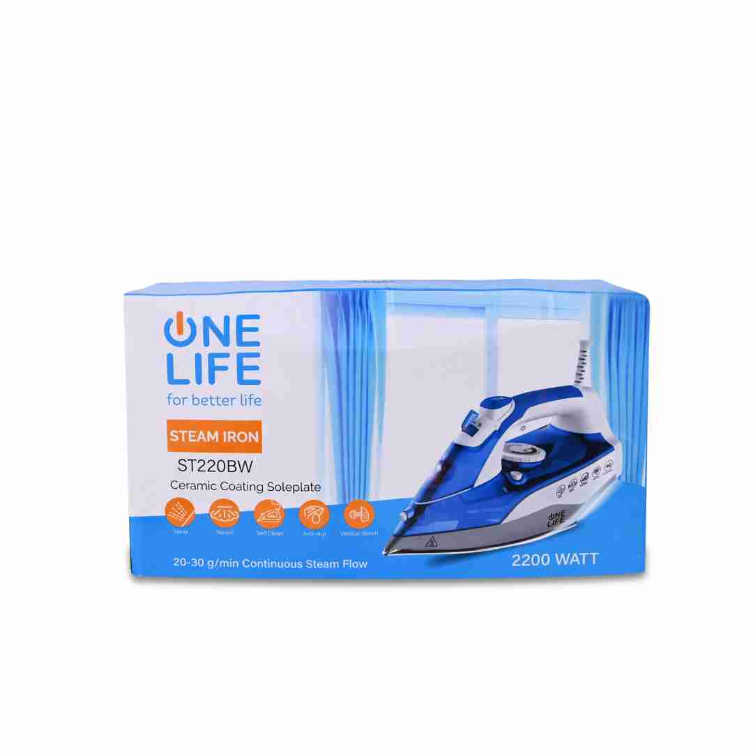 One Life Iron Steam ST220BW 2200 Watt Blue White amara onlinestore (3)