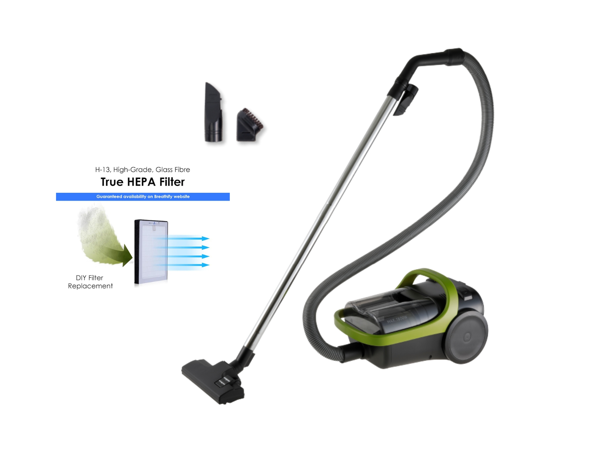 Panasonic Bagless Vacuum 2.2L 1800W MC-CL603- Green amara onlinestore