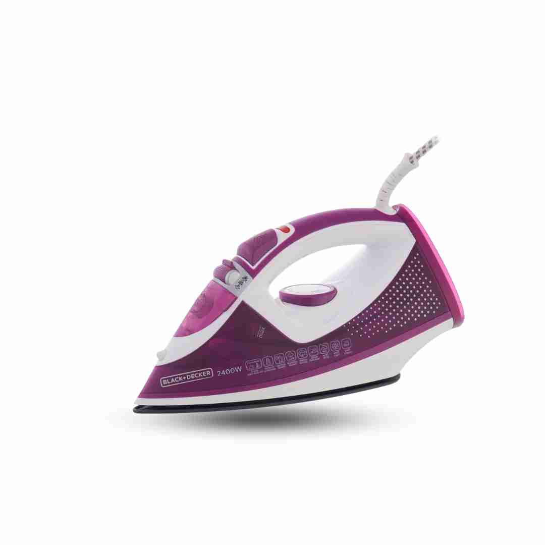 •Black & Decker Iron Steamer 2400 Watt X2450-B5-White purple amara onlinestore