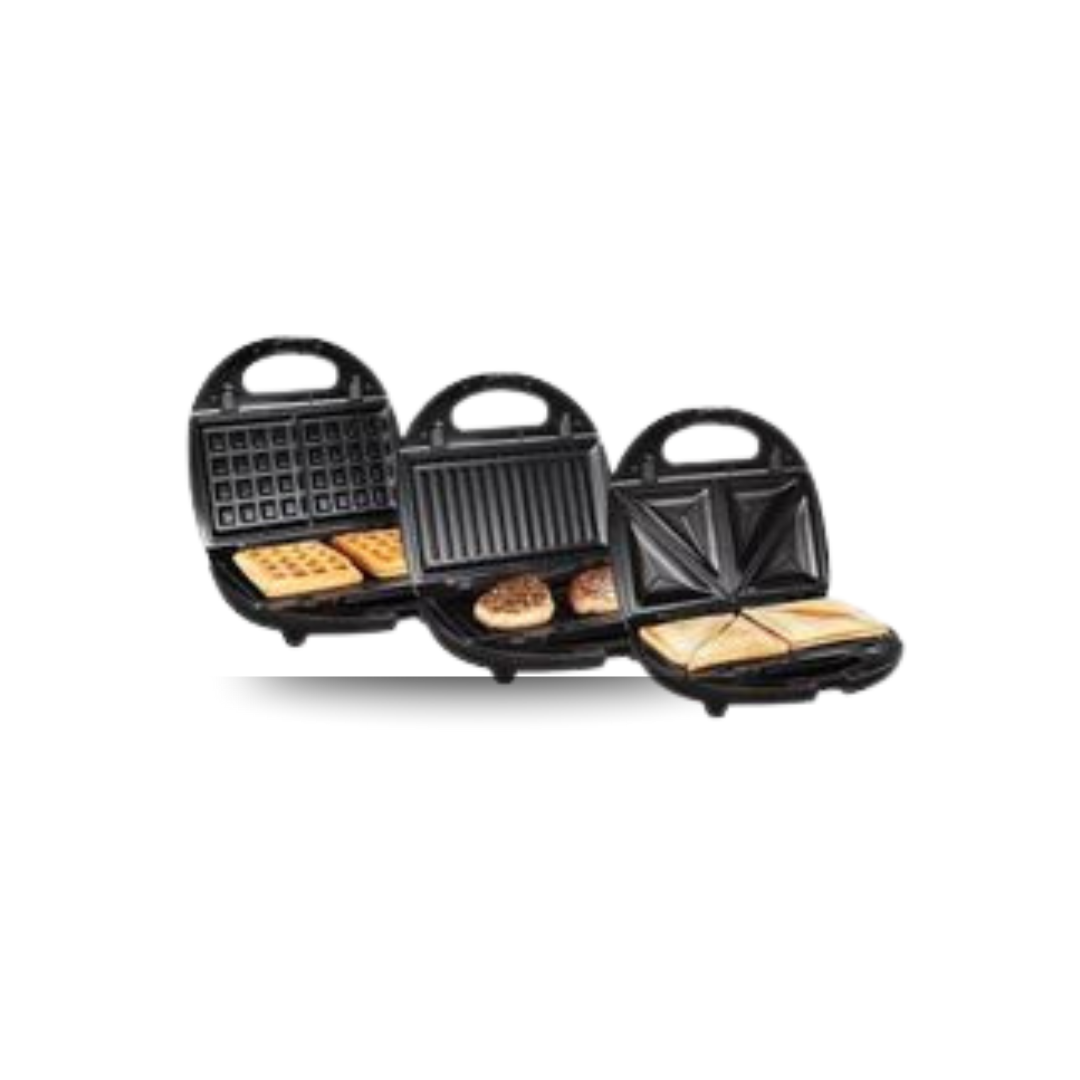 Mienta Sandwich Maker 750W 3 in 1 – SM27409A- Silver amara onlinestore