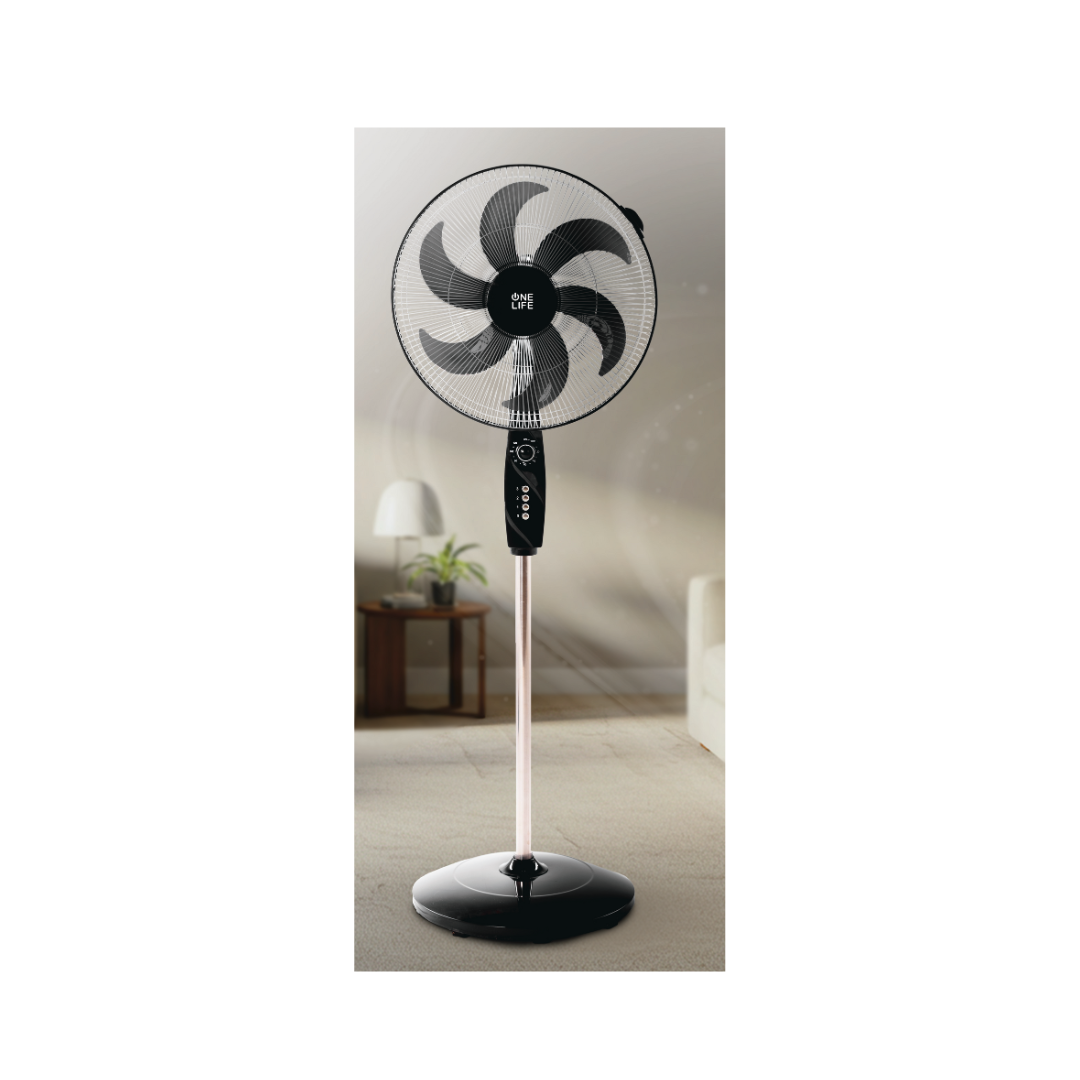 One Life Stand Fan 18 Inch 6 Blades -SF318B-Black amara onlinestore